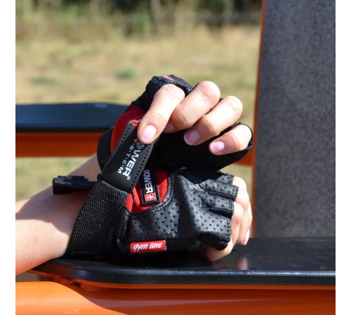 Рукавички для фітнесу Power System PS-2500 Power Plus XXL, чорно-червоні