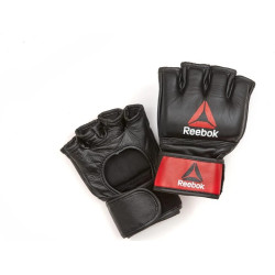 Рукавички для тренінгу ММА Reebok Gloves Leather розмір XL, чорно-червоні
