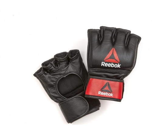 Рукавички для тренінгу ММА Reebok Gloves Leather розмір XL, чорно-червоні