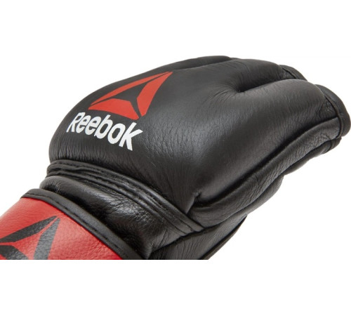 Рукавички для тренінгу ММА Reebok Gloves Leather розмір XL, чорно-червоні