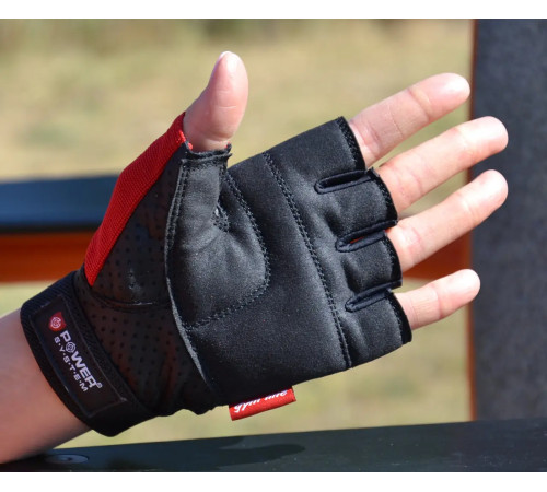 Рукавички для фітнесу Power System PS-2500 Power Plus XL, чорно-червоні