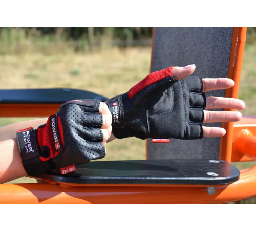 Рукавички для фітнесу Power System PS-2500 Power Plus XL, чорно-червоні