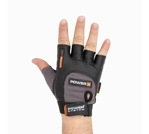 Рукавички для фітнесу Power System PS-2500 Power Plus XXL, чорно-сірі