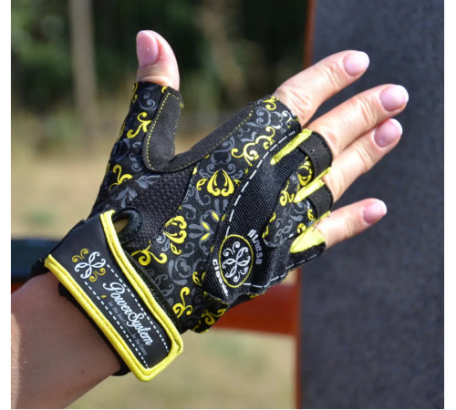 Рукавички для фітнесу жіночі Power System PS-2910 Classy XS, жовті