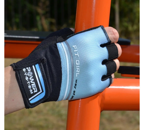 Рукавички для фітнесу жіночі Power System PS-2920 Evo M, блакитні