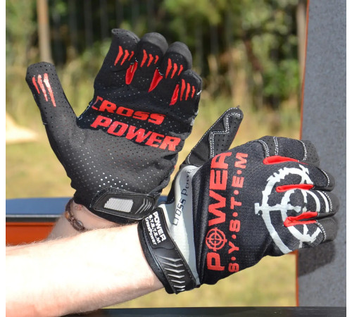Рукавички для кросфіту Power System PS-2860 L, чорно-червоні