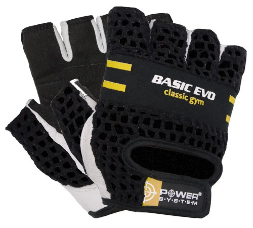 Рукавички для фітнесу Power System PS-2100 Basic EVO L, чорно-жовті