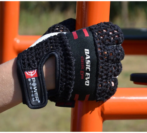 Рукавички для фітнесу Power System PS-2100 Basic EVO M, чорно-червоні