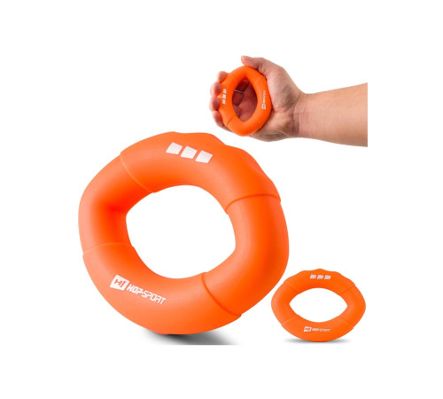 Еспандер силіконовий овальний Hop-Sport HS-S022OG 22,6 кг, помаранчевий Еспандер силіконовий овальний Hop-Sport HS-S022OG 22,6 кг, помаранчевий