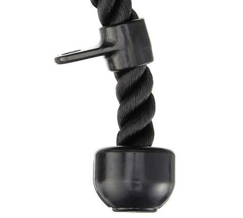 Канат для тяги York Fitness подвійний хват на трицепс з обертовим підвісом, хром