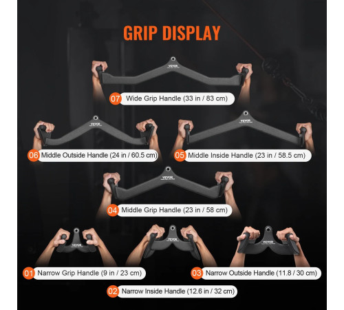 Набір ручок для верхньої тяги VEVOR TSJC-1