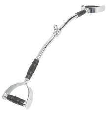 Ручка для верхньої тяги York Fitness 86 см з паралельним хватом вигнута з гумовими рукоятками, хром