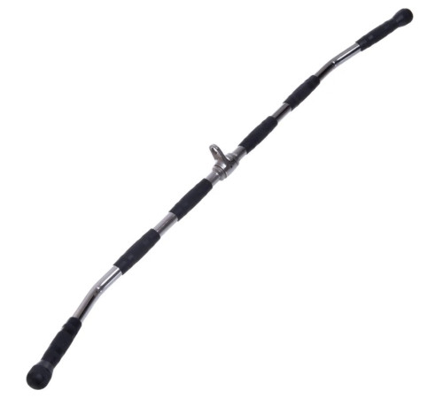 Ручка для верхньої тяги York Fitness 122см вигнута з гумовими рукоятками, хром Ручка для верхньої тяги York Fitness 122см вигнута з гумовими рукоятками, хром