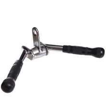 Ручка для верхньої тяги York Fitness V-подібна на трицепс з обертовим підвісом та гумовими рукоятками, хром