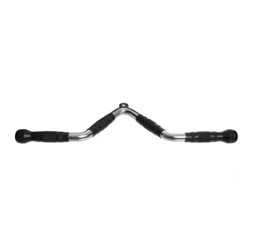 Ручка для тяги York Fitness V-подібна багатофункціональна з гумовими рукоятками, хром