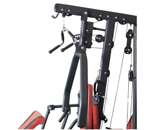 Ручка для тяги York Fitness багатофункціональна з гумовими рукоятками, хром