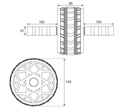 Ролик для вправ K-SPORT ABS WHEEL