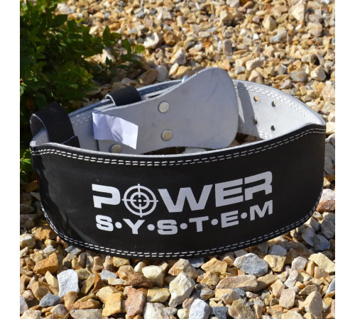 Пояс для бодібілдингу шкіряний Power System PS-3250 - чорний/ розмір XL
