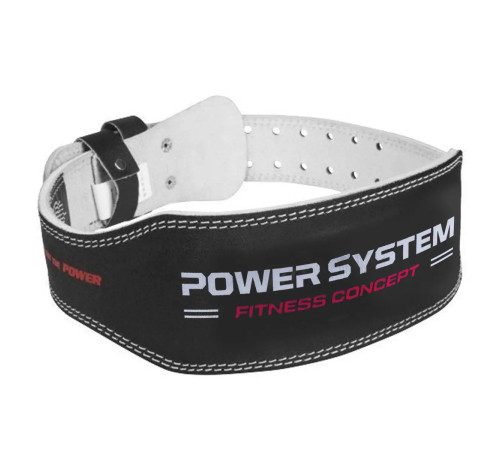 Пояс для бодібілдингу шкіряний Power System PS-3100 - чорний/ розмір L