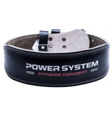 Пояс для бодібілдингу шкіряний Power System PS-3100 - чорний/ розмір XL