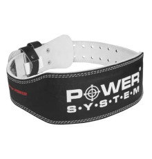 Пояс для бодібілдингу шкіряний Power System PS-3250 - чорний/ розмір  M