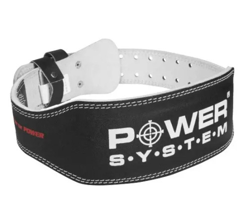 Пояс для бодібілдингу шкіряний Power System PS-3250 - чорний/ розмір L