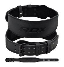 Пояс для бодібілдингу шкіряний  RDX 4 - чорний/ розмір M