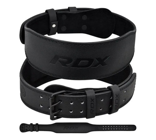 Пояс для бодібілдингу шкіряний RDX 4 - чорний/ розмір M