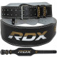 Пояс для бодібілдингу шкіряний RDX 6 - чорний/ розмір S