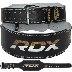 Пояс для бодібілдингу шкіряний  RDX 6 - чорний/ розмір M