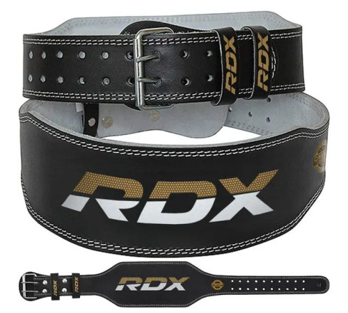 Пояс для бодібілдингу шкіряний RDX 6 - чорний/ розмір M