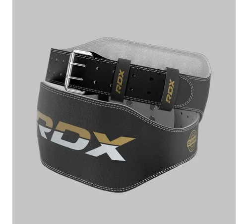 Пояс для бодібілдингу шкіряний RDX 6 - чорний/ розмір M