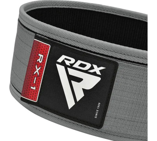 Пояс для бодібілдингу RDX RX1 - сірий/ розмір XL