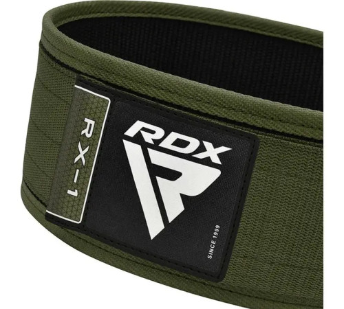 Пояс для бодібілдингу RDX RX1 Weight Lifting Belt - зелений/ розмір M