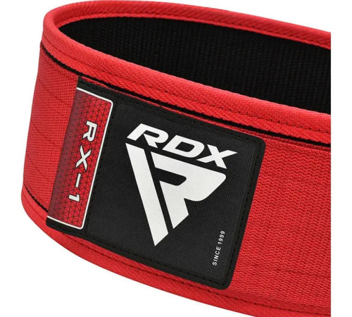 Пояс для бодібілдингу RDX RX1 - червоний/ розмір L
