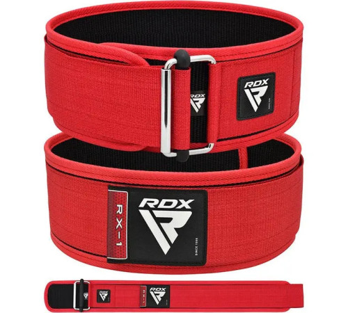 Пояс для бодібілдингу RDX RX1 - червоний/ розмір L