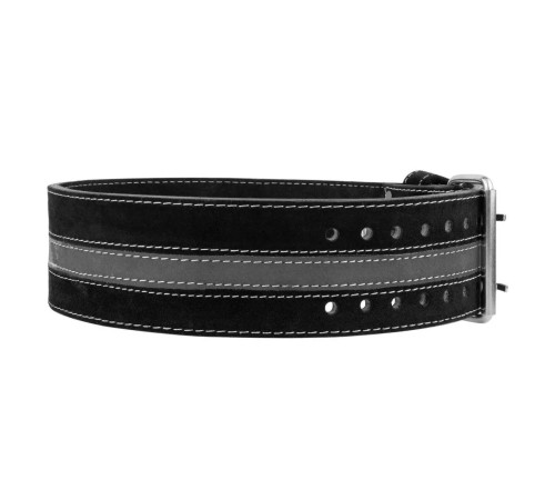 Пояс для пауерліфтингу Power System PS-3800 PowerLifting шкіряний Black/Grey Line XL