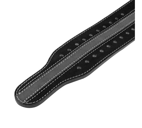 Пояс для пауерліфтингу Power System PS-3800 PowerLifting шкіряний Black/Grey Line XL