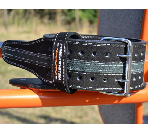 Пояс для пауерліфтингу Power System PS-3800 PowerLifting шкіряний Black/Grey Line XL