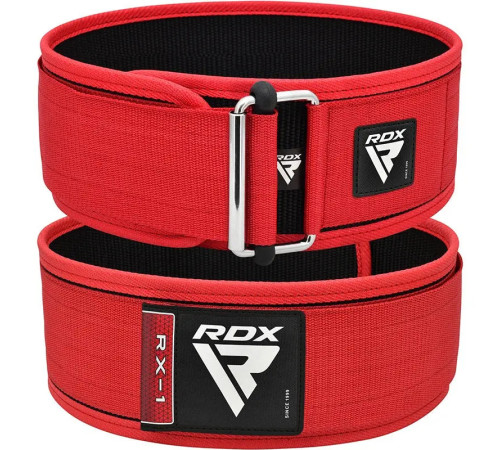 Пояс для бодібілдингу RDX RX1 - червоний/ розмір XL
