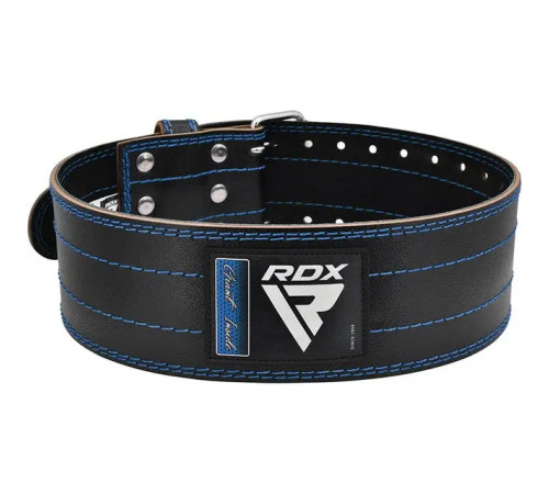 Пояс для пауерліфтингу RDX RD1 шкіряний Blue XL