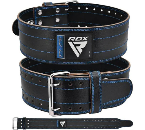 Пояс для пауерліфтингу RDX RD1 шкіряний Blue XL