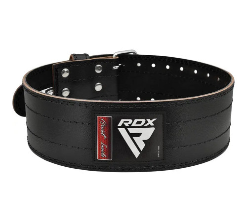 Пояс для пауерліфтингу шкіряний RDX RD1 - чорний/ розмір L