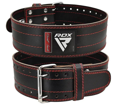 Пояс для пауерліфтингу шкіряний RDX RD1 - червоний/ розмір L