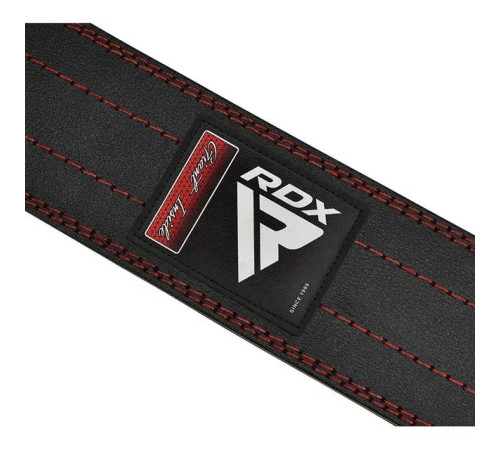 Пояс для пауерліфтингу шкіряний RDX RD1 - червоний/ розмір L