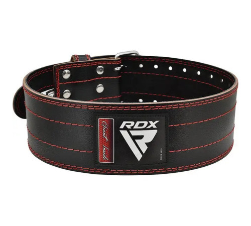 Пояс для пауерліфтингу шкіряний RDX RD1 - червоний/ розмір M