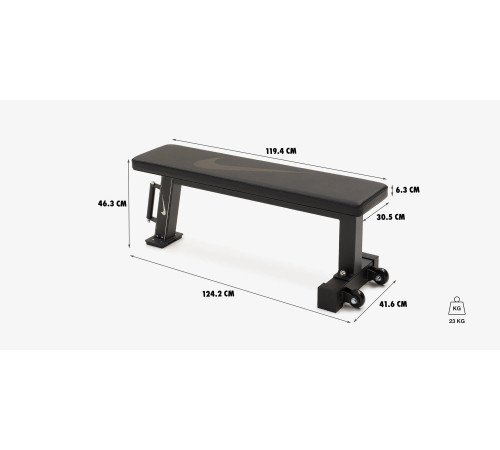 Лавка плоска Nike Rolling Weight Bench Black