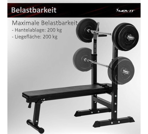 Лава Movit Fitness біла + набір гантелей 60 кг Лава Movit Fitness біла + набір гантелей 60 кг