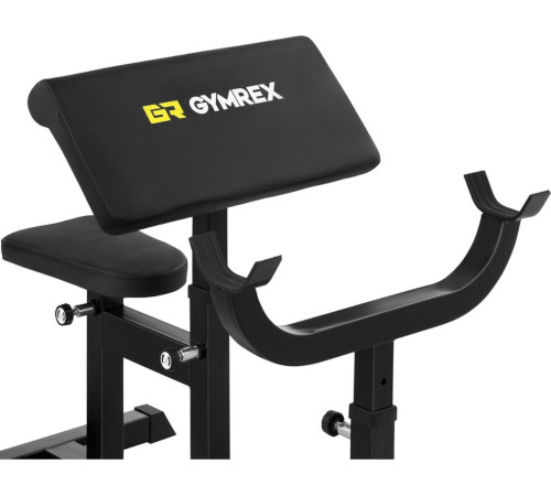 Gymrex Bench Тренажерна лава для вправ на біцепс до 120 кг Gymrex Bench Тренажерна лава для вправ на біцепс до 120 кг