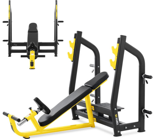 Тренувальна лава Gymrex чорно-жовта Тренувальна лава Gymrex чорно-жовта